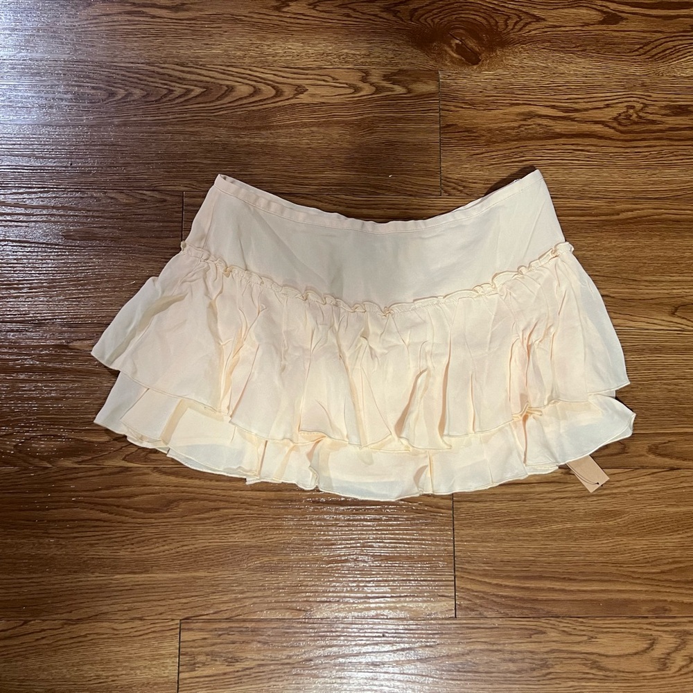 reformation ruffle skirt